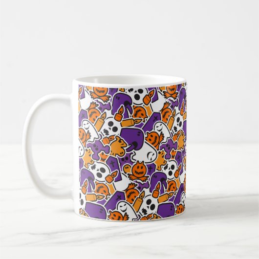 Halloween Pattern Kaffeetasse (Links)