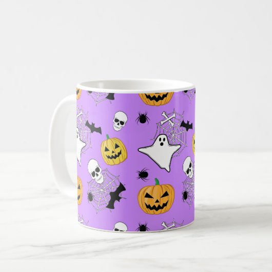 Halloween Pattern Kaffeetasse (Vorderseite Links)