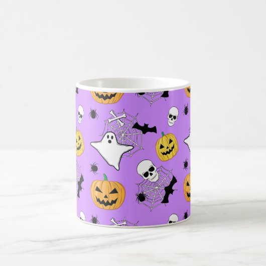 Halloween Pattern Kaffeetasse (Mittel)