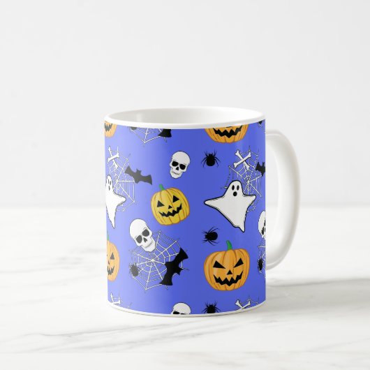 Halloween Pattern Kaffeetasse (VorderseiteRechts)