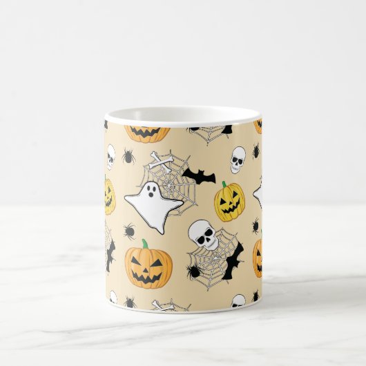 Halloween Pattern Kaffeetasse (Mittel)