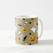 Halloween Pattern Kaffeetasse (VorderseiteRechts)