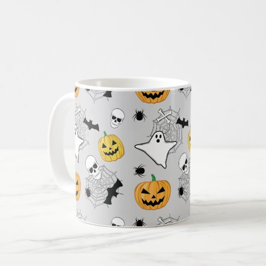 Halloween Pattern Kaffeetasse (Vorderseite Links)