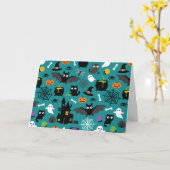 Halloween Pattern Karte (Gelbe Blume)