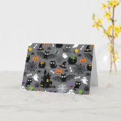 Halloween Pattern Karte (Gelbe Blume)