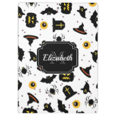 Halloween Pattern Klemmbrett (Rückseite)