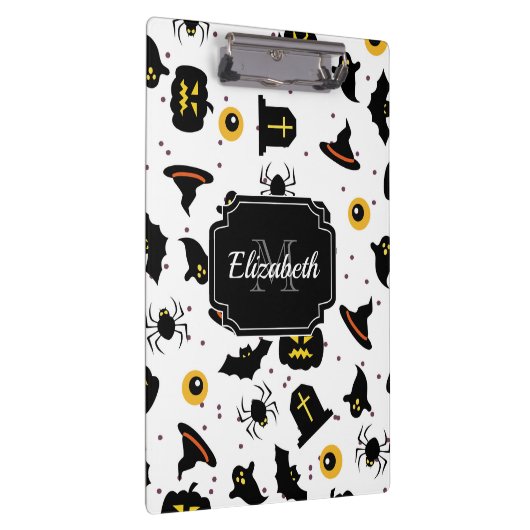 Halloween Pattern Klemmbrett (Rechts)