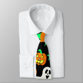 Halloween Pattern Krawatte (Gebunden)