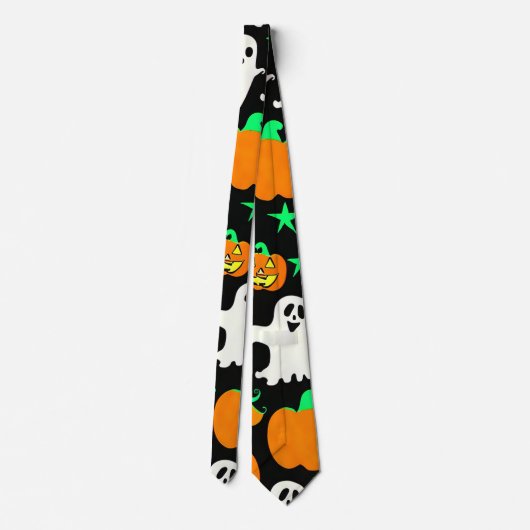 Halloween Pattern Krawatte (Rückseite)