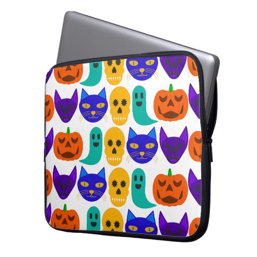 Halloween-Pattern Laptop-Sieb, 15 Zoll Laptopschutzhülle (Vorderseite Links)