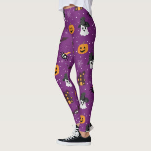 Halloween Pattern Lila Leggings
