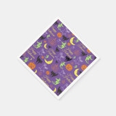 Halloween Pattern Lila Serviette (Ecke)