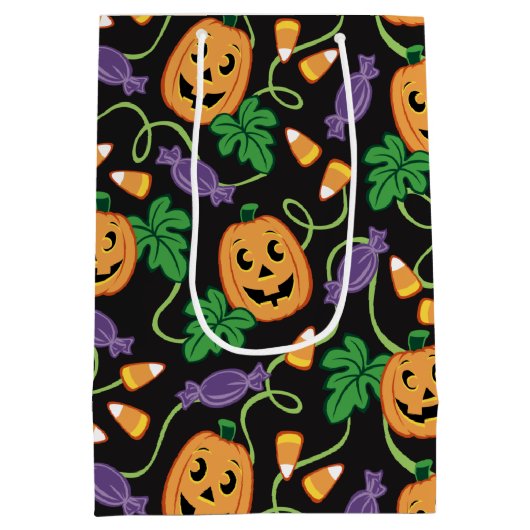 HALLOWEEN PATTERN MITTLERE GESCHENKTÜTE (Rückseite)