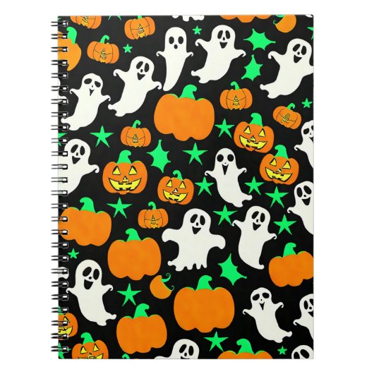 Halloween Pattern Notizblock (Vorderseite)