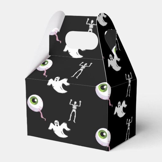 Halloween pattern on black geschenkschachtel (Rückseite)