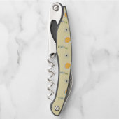 Halloween Pattern on cream Kellnermesser (Vorderseite)