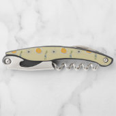 Halloween Pattern on cream Kellnermesser (Vorderseite)