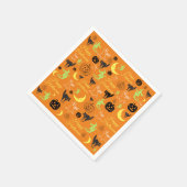 Halloween Pattern Orange Serviette (Ecke)