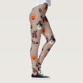 Halloween Pattern Pale Taupe Leggings (Rechts)