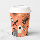 Halloween Pattern Pappbecher (Rückseite)