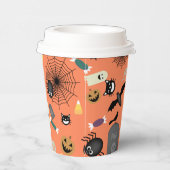 Halloween Pattern Pappbecher (Rechts)