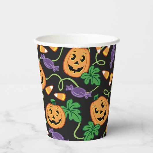 HALLOWEEN PATTERN PAPPBECHER (Rückseite)