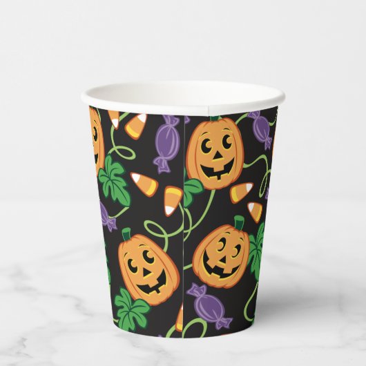 HALLOWEEN PATTERN PAPPBECHER (Rechts)