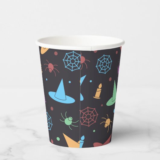 Halloween Pattern Pappbecher (Rechts)