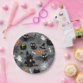 Halloween Pattern Pappteller (Party)