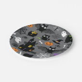Halloween Pattern Pappteller (Schrägansicht)