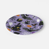 Halloween Pattern Pappteller (Schrägansicht)