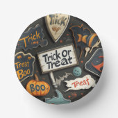 Halloween Pattern Pappteller (Vorderseite)