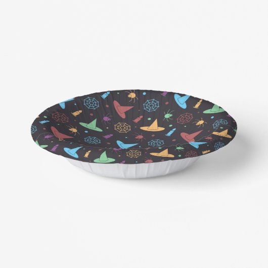 Halloween Pattern Pappteller (Gewinkelt)
