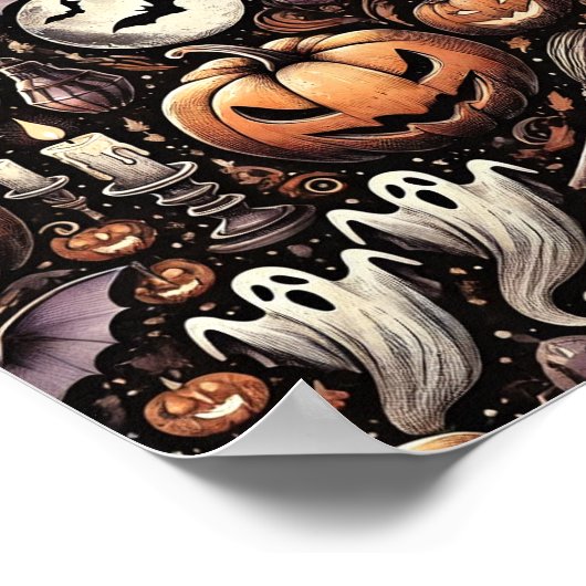 Halloween Pattern Poster (Ecke)