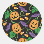 HALLOWEEN PATTERN RUNDER AUFKLEBER (Vorderseite)