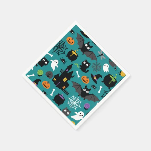 Halloween Pattern Serviette (Ecke)