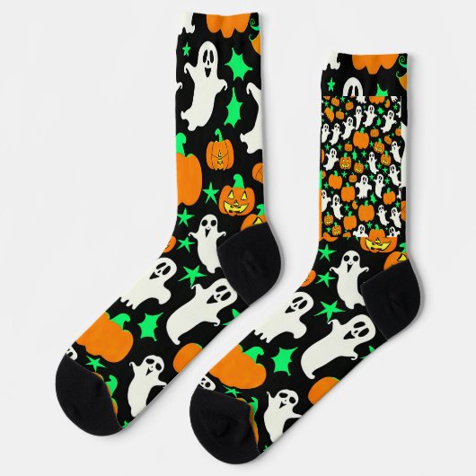 Halloween Pattern Socken (Linkes Detail)