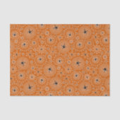 Halloween Pattern | Spinnen auf Spinnennetzen Seidenpapier (Vorderseite)