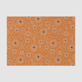 Halloween Pattern | Spinnen auf Spinnennetzen Seidenpapier