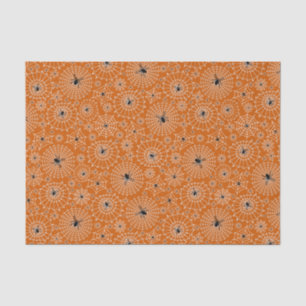 Halloween Pattern Spinnen auf Spinnennetzen Seidenpapier