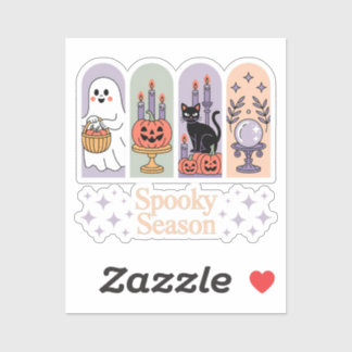 Halloween Pattern Spooky Season Aufkleber