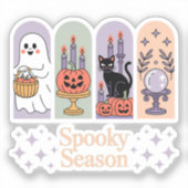Halloween Pattern Spooky Season Aufkleber (Vorderseite)