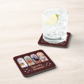 Halloween Pattern Spooky Season Getränkeuntersetzer (Rechte Seite)