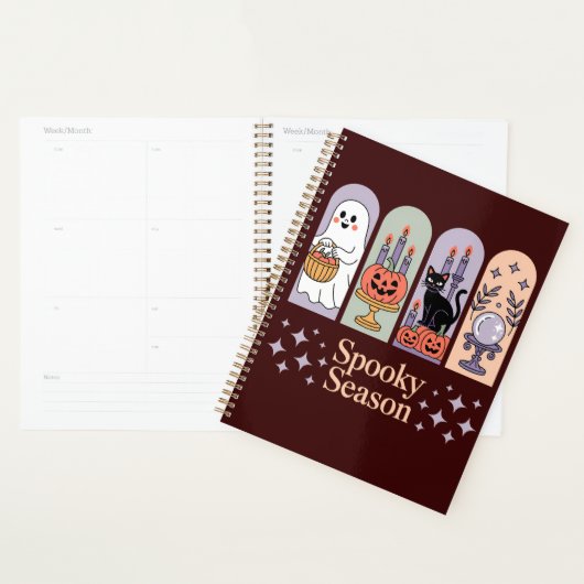 Halloween Pattern Spooky Season Planer (Anzeige)
