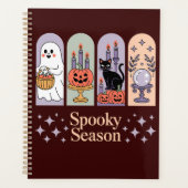 Halloween Pattern Spooky Season Planer (Vorderseite)