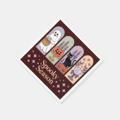 Halloween Pattern Spooky Season Serviette (Ecke)