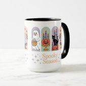 Halloween Pattern Spooky Season Tasse (VorderseiteRechts)