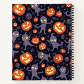 Halloween Pattern Square Note Notizblock (Rückseite)