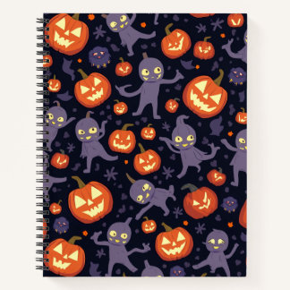 Halloween Pattern Square Note Notizblock