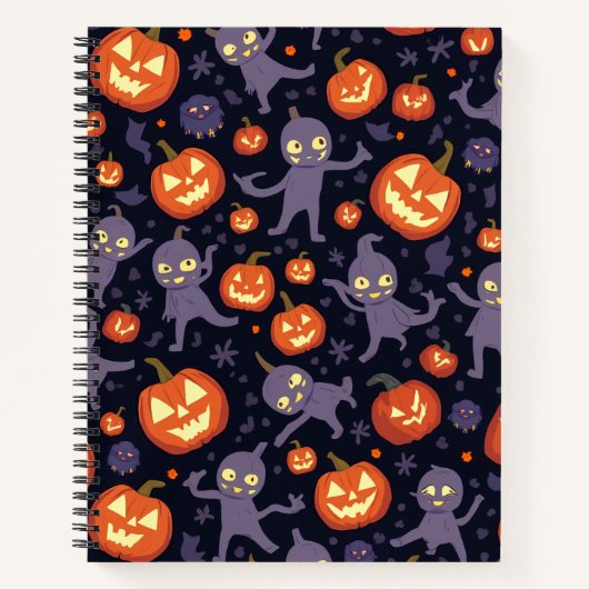 Halloween Pattern Square Note Notizblock (Vorderseite)